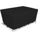 Arlmont & Co. Heavy-Duty Outdoor Rectangular Table & Chair Set cover, Patio Dining Durable Waterproof Table Cover in Black | Wayfair