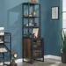 Trent Austin Design® Prochaska 71.969" H x 18.346" W Steel Standard Bookcase Metal in Black/Brown | 71.969 H x 18.346 W x 18.504 D in | Wayfair