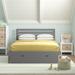 Sand & Stable™ Baby & Kids Marquette Solid Wood Storage Platform Bed Wood in Gray | 40.7 H x 54.1 W x 75 D in | Wayfair