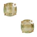 Kate Spade Jewelry | Kate Spade Square Stud Earrings In Green And Gold | Color: Gold/Green | Size: Os