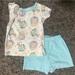 Disney Pajamas | Disney Frozen Elsa And Olaf Pj Shirt And Shorts Matching Set | Color: Blue | Size: 3tg