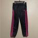 Adidas Bottoms | Adidas Black Pink Stripes Athletic Joggers Track Pants Youth Girls (5) Xs | Color: Black/Pink | Size: Xsg