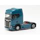 herpa 306768-004 Scania CS 20 HD Zugmaschine, originalgetreu im Maßstab 1:87, Modell LKW für Diorama, Modellbau Sammlerstück, Deko Miniaturmodelle aus Kunststoff, Farbe: blau