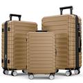 SHOWKOO Luggage Sets…, Gold, Travels