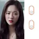 Jeon Yeo Bin-Boucles d'oreilles ovales en forme de cœur design créatif de haute qualité version