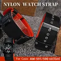 Bracelet de sport en nylon pour hommes 16mm pour CASIO g-shock aw-591ms aw-590 awg-m100