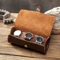 UTHAI U11 – boîte de rangement de montre à fente 2/3 étui en cuir étui antique portable cadre de