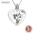 CLUCI – lot de 3 pièces en argent Sterling 925 en forme de cœur pour femmes bijoux en argent 925