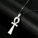 Collier avec pendentif en croix de cheville égyptien en acier inoxydable symbole antique de la