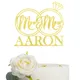 Décoration de gâteau de mariage personnalisée Mr et Mrs date et nom personnalisés décoration de