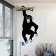 Grand autocollant mural en vinyle drôle d'arbre de singe pour chambre d'enfant décalcomanie dessin