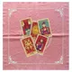 Nappe d'autel de tarot rose souple motif étoile Pprédéterminée 49x49cm pour jeu de société