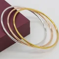 Bracelets de Dubaï trois couleurs pour femmes et hommes bracelet éthiopien plaqué argent rose