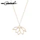 Cxwind – colliers et pendentifs uniques en fleur de Lotus pour femmes chaînes à la mode Bijoux