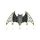 Broche chauve-souris en biscuits multicolore pour hommes et femmes coquille blanche d'ormeau