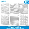 Panneau Mural Décoratif 3D au Design Diamant Papier Peint Blanc Mat Carrelage-Panneau-Moule