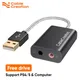 Carte son USB Jack externe 3.5mm adaptateur Audio pour ordinateur portable PC PS3 S4 casque