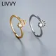 LIVVY – bague couronne argentée pour femmes bague de fiançailles de mariage cristal Zircon