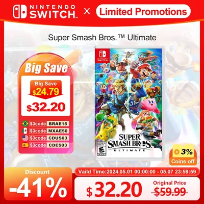 Super Smash Bros. Ultimate jeux switch UlOscar Deals Action Gastronomy Multiplayer Ethfor OLED