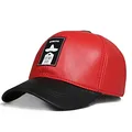 Gorras-Casquette de Baseball en Cuir group pour Homme et Femme Modèle Chic Barbu Mince