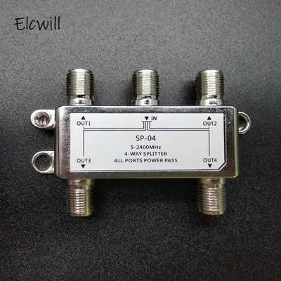 Répartiteur de signal Satellite 4 voies 4 canaux 5-2400MHz F Type récepteur de télévision par