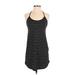 Shein Casual Dress - Shift Scoop Neck Sleeveless: Black Print Dresses - Women's Size Small