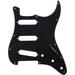 Strat Electric Guitar Pickguard SSS Black 1 Ply for USA or MIM Standard 11 Hole