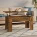 vidaXL Coffee Table Lift Top End Table Accent Side Sofa Table Engineered Wood - 39.8" x 19.3" x 20.5"