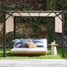 Cozywor 10 ft. x 10 ft. Metal Pergola with Beige Shade Canopy