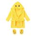 DTBPRQ 100% Cotton Shower Gift Hooded Terry Bathrobe with Bootie Animal Hooded Towel Hooded Baby Bath Towel ( Yellow) Baby Girl Gifts (6-12 Months)