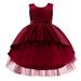 Toddler Baby Girls Lace Dress Clothes Little Girl Princess Dress Sleeveless Sequin Bow Pageant Dress with Headband Maxi Dress