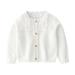 Bullpiano 6M-3T Winter Infant Baby Girls Cardigan Crochet Sweater Toddler Knitted Pullover Sweatshirt Button up Jacket Outwear (White)