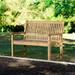 Westminster Teak Teak Park Outdoor Bench Wood/Natural Hardwoods in Brown/White | 36 H x 49 W x 24 D in | Wayfair 13218