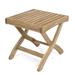 Westminster Teak Folding Teak Outdoor Side Table Wood in Brown/White | 17 H x 17.5 W x 16.75 D in | Wayfair 18600