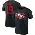 Men's Fanatics Branded Deebo Samuel Black San Francisco 49ers Icon Player Name & Number T-Shirt