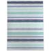 Brown/Green 84 x 60 x 0.08 in Area Rug - PAINTED STRIPES BLUE Area Rug By Breakwater Bay Polyester | 84 H x 60 W x 0.08 D in | Wayfair