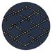 Blue/White Round 5' Area Rug - TRELLIS HARLEQUIN NAVY Area Rug By Bay Isle Home™ 60.0 x 60.0 x 0.08 in black/blue/navyPolyester | Wayfair