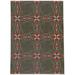 Brown/Red Rectangle 5' x 7' Area Rug - MUSHROOM TILE BROWN Area Rug By Bungalow Rose 84.0 x 60.0 x 0.08 in brown/green/redPolyester | Wayfair