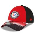 Men's New Era Red/Black NASCAR 75th Aniversary 9FORTY Visor Streak Snapback Adjustable Hat