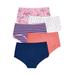 Plus Size Women's Stretch Cotton Brief 5-Pack by Comfort Choice in Bouquet Pack (Size 8) Underwear