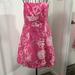 Lilly Pulitzer Dresses | Euc Lilly Pulitzer Strapless Dress With Floral Pattern | Color: Pink/White | Size: 4