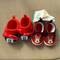 Disney Shoes | Disney Baby Minnie Mouse Baby Shoes Size 0-6 Months | Color: Blue/Red | Size: 0bb