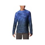 Columbia Men's PFG Super Terminal Tackle Vent Long Sleeve Shirt, Violet Sea PFG Camo Gradient SKU - 748208