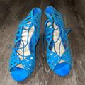 Jessica Simpson Shoes | Jessica Simpson Blue Suede Heel. 7 1/2 | Color: Blue | Size: 7.5