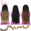 Extensions de tresses synthétiques bouclées style sénégalais pour femmes Afro cheveux ondulés