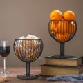 Bol de fruits de cuisine tasse de vin assiettes en métal panier artisanat géométrique Vase pour