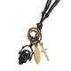 Collier en cuir réglable pour hommes et femmes collier pendentif Lucky Index bijoux de marque à la