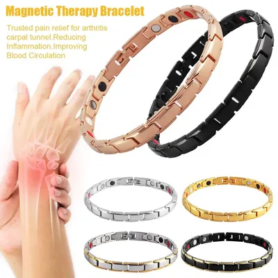 Bracelet de traitement en hématite d'acier inoxydable pour femme bracelet amovible bracelet de