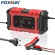 FOXSUR – chargeur de batterie intelligent 12V 6a réparation d'impulsions AGM GEL EFB entretien de