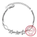 Nouvel arrivage hexagramme en argent Sterling 925 pur Magen David Star pulsera de plata